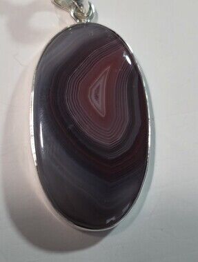 Botswana Agate Oval Pendant - Elegant Home Accent